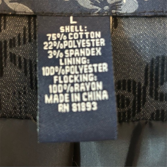 Susan Graver Printed LK Fusion Cutaway Hem Jacket/Black X-Small - Picture 9 of 9